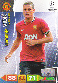 Nemanja Vidic Manchester United 2011/12 Panini Adrenalyn XL CL #145